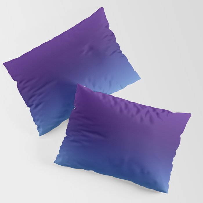 Purple and Blue Gradient Ombre Pillow Sham