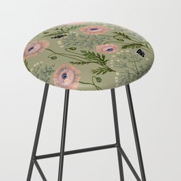 Chamomile and Poppies Bar Stool