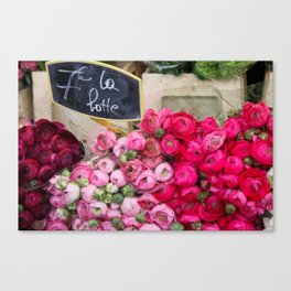 Paris Marché Flower Piles Canvas Print