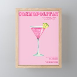 Cosmopolitan Pink Framed Mini Art Print