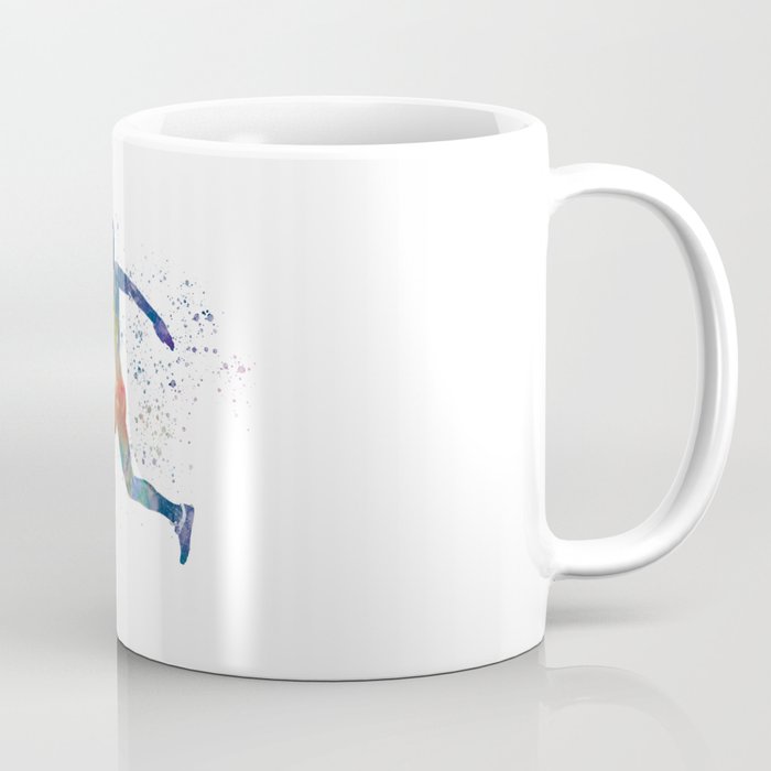 athlete runner in watercolor Coffee Mug