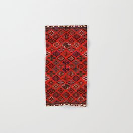 -A30- Red Epic Traditional Moroccan Carpet Design. Hand & Bath Towel