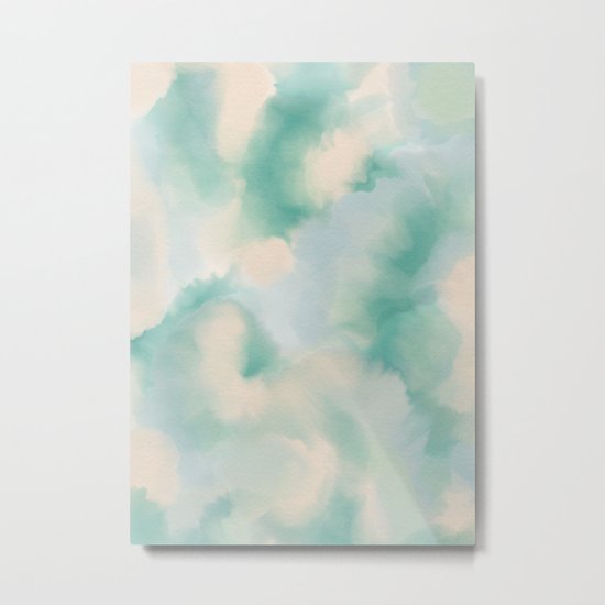 GREEN WATERCOLOR Metal Print