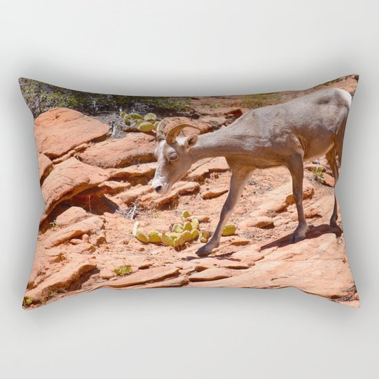 Desert Bighorn Sheep II - Zion Rectangular Pillow