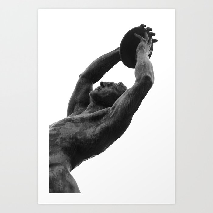 Olympic Discus Thrower Statue #4 #wall #art #society6 Art Print