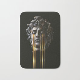 MDS Bath Mat | Surrealism, Black, Tears, Gold, Snakes, Surreal, Marble, Curated, Collage, Greek 