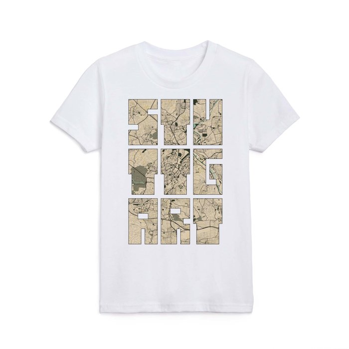 Stuttgart City Map of Germany - Vintage Kids T Shirt