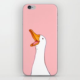 Happy White Duck iPhone Skin