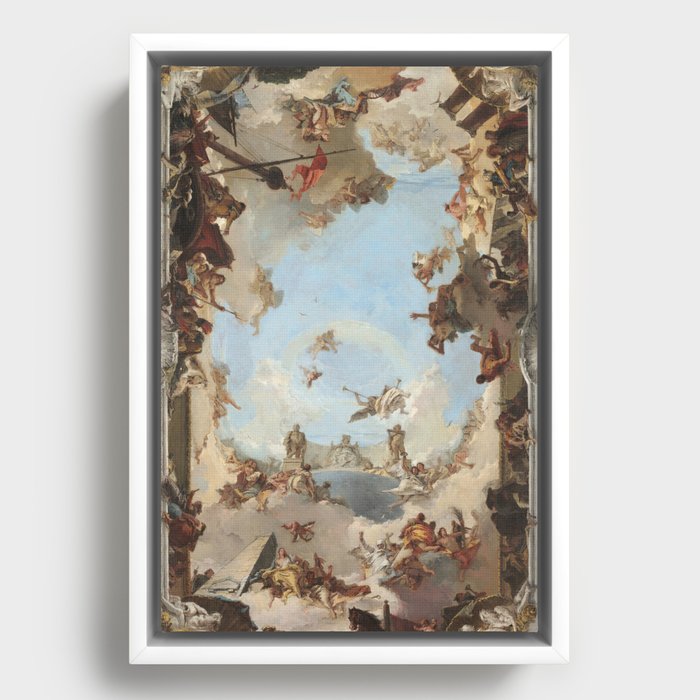 Renaissance Ceiling Painting Angels Cherubs Giovanni Battista Tiepolo Framed Canvas