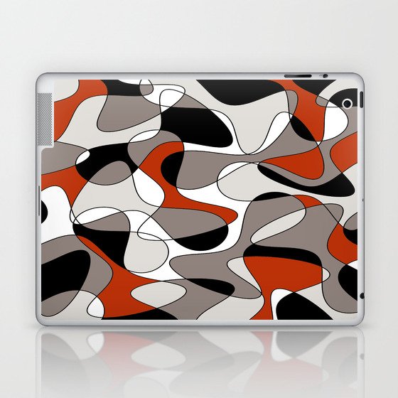 Abstract pattern - orange and gray. Laptop & iPad Skin