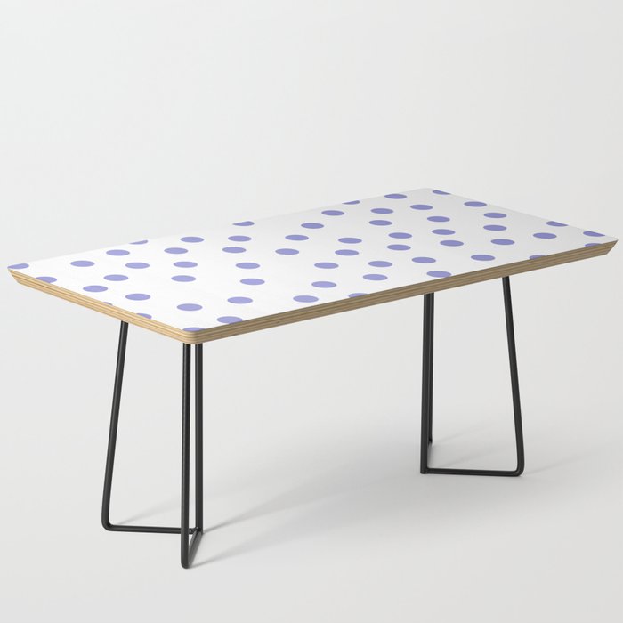 Very Peri 2022 Color Of The Year Violet Blue Periwinkle Polka Dots Pattern Coffee Table