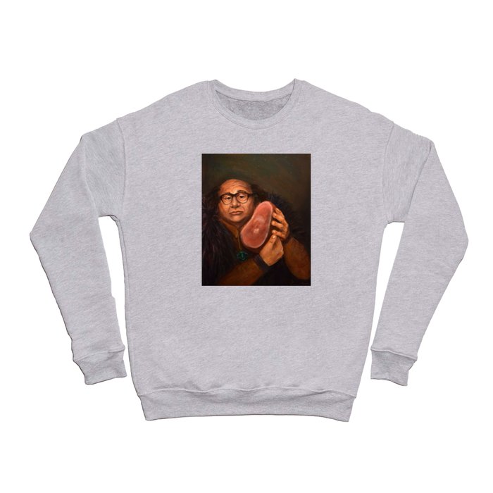 Danny DeVito with his beloved ham Crewneck Sweatshirt by
