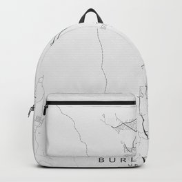 Burlington - Vermont - US Gray Map Art Backpack | Oil, Comic, Illustration, Typography, Graphite, Ink, Digital, Graphicdesign, Pattern, Hatching 