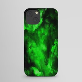 Envy - Abstract In Black And Neon Green iPhone Case