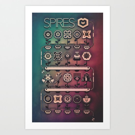 SPIRES IRRIGATION (2014) Art Print
