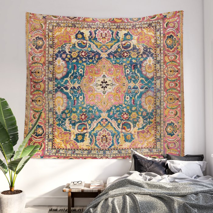 Amritsar Punjab North Indian Rug Print Wall Tapestry by Vicky