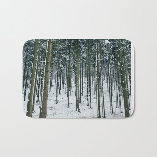 Winter Forest Treescape Bath Mat