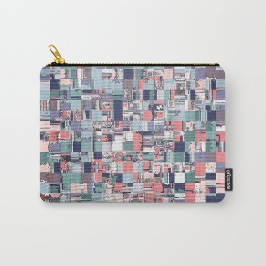 Colorful Abstract Geometric Mosaic Carry-All Pouch