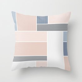 Line Blocks Pattern 6 Throw Pillow