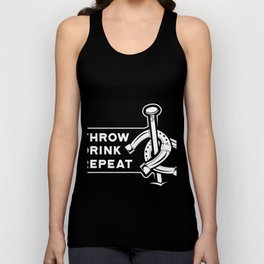 Throw | Drink | Repeat Horseshoe Pitching Ringer graphic Tank Top