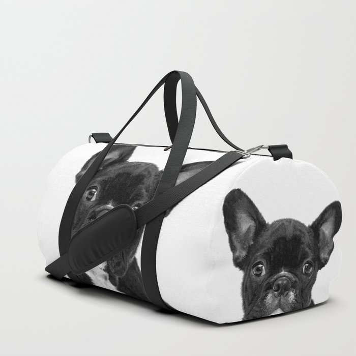 Black and White French Bulldog Duffle Bag