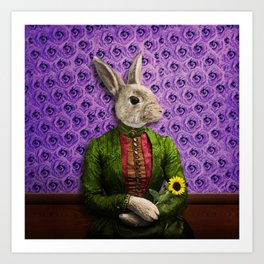 Miss Bunny Lapin in Repose Art Print