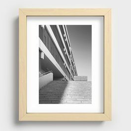 Brutalist Staircase - ec stoner building Recessed Framed Print