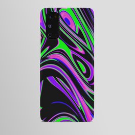 Violet and Lime Blackout Drip Android Case
