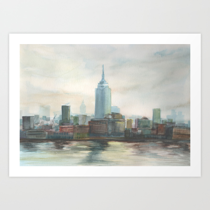2019 Watercolor New York City Series 005 Watercolor Painting Art