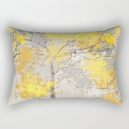 Abstract Yellow and Gray Trees Rectangular Pillow
