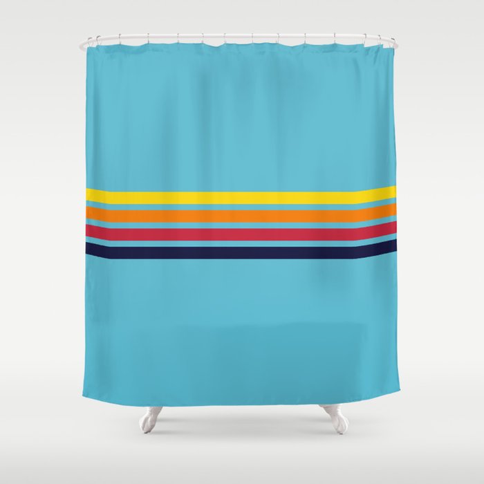 Abstract Retro Stripes Minimal Style - Akifusa Shower Curtain