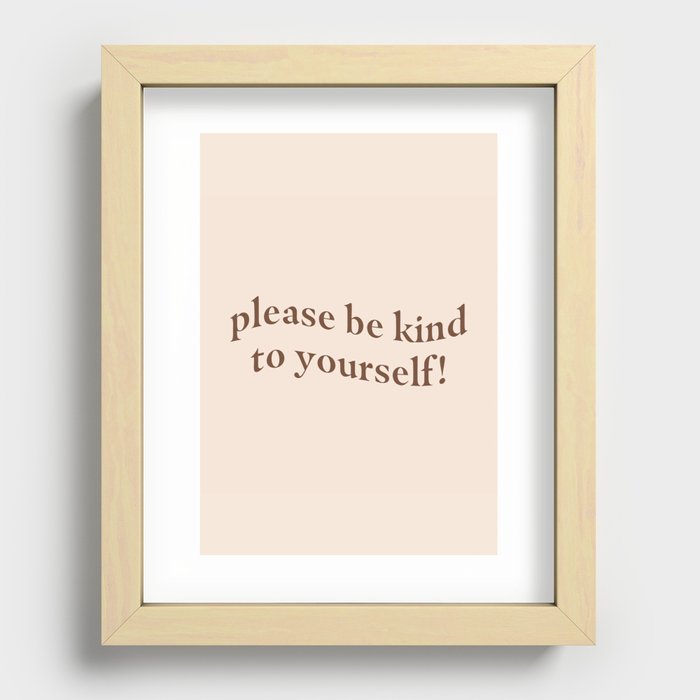 be kind Recessed Framed Print