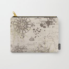 Nautical Map Steampunk Pirate Old Carry-All Pouch | Vintage, Map, Pirate, Nautical, Antique, Graphicdesign, Era, Victorian, Steampunk 