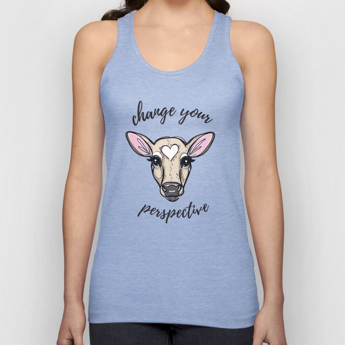 Change Your Perspective Tan Baby Cow Tank Top
