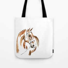 Bay Watercolour Horse Tote Bag
