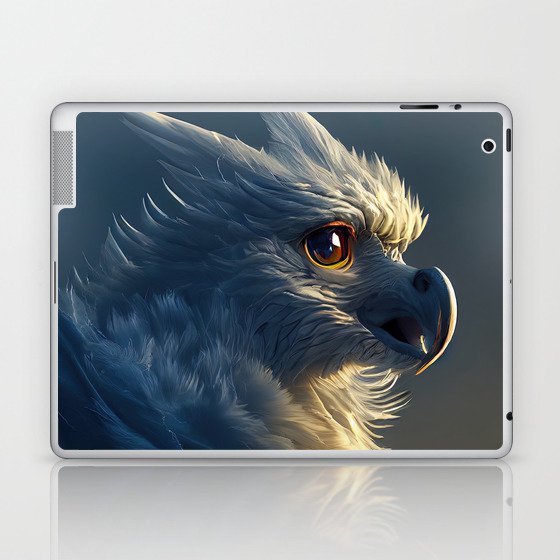 White feathered gryphon Laptop & iPad Skin