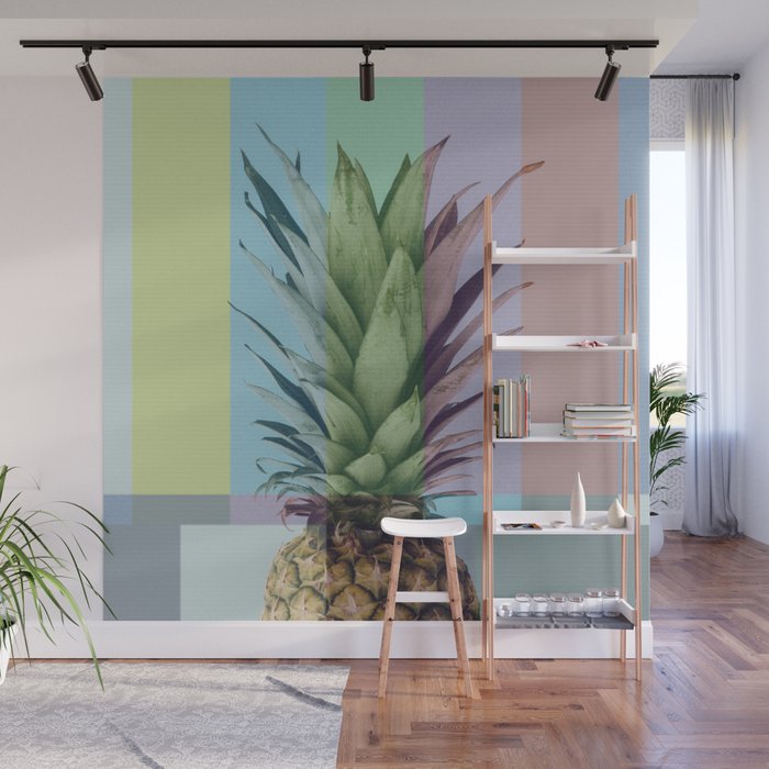 Pineapple_tvcolorbar_effect Wall Mural