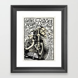Feel the Road with a Cafe Racer 2 Framed Art Print