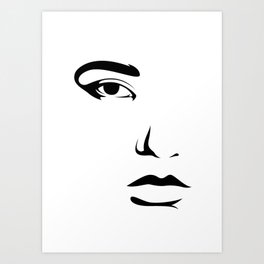 reliance - minimal face Art Print