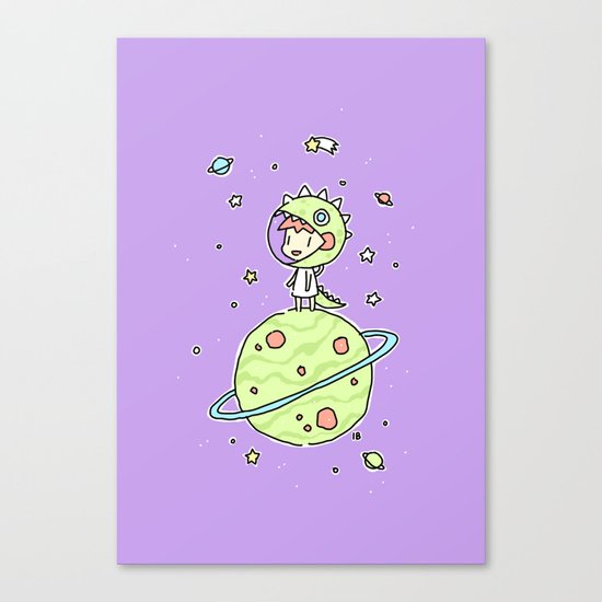 Space Dinosaur Canvas Print