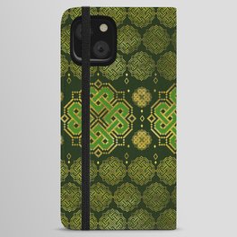 Celtic Endless Knot - Shamrock Four-leaf clover iPhone Wallet Case
