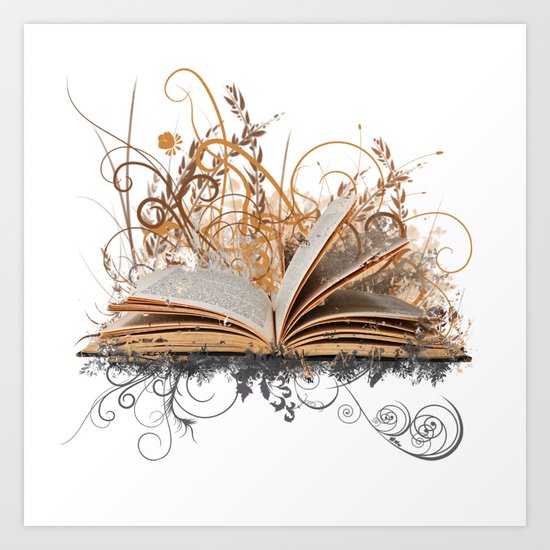 BLOOMING BOOK Art Print