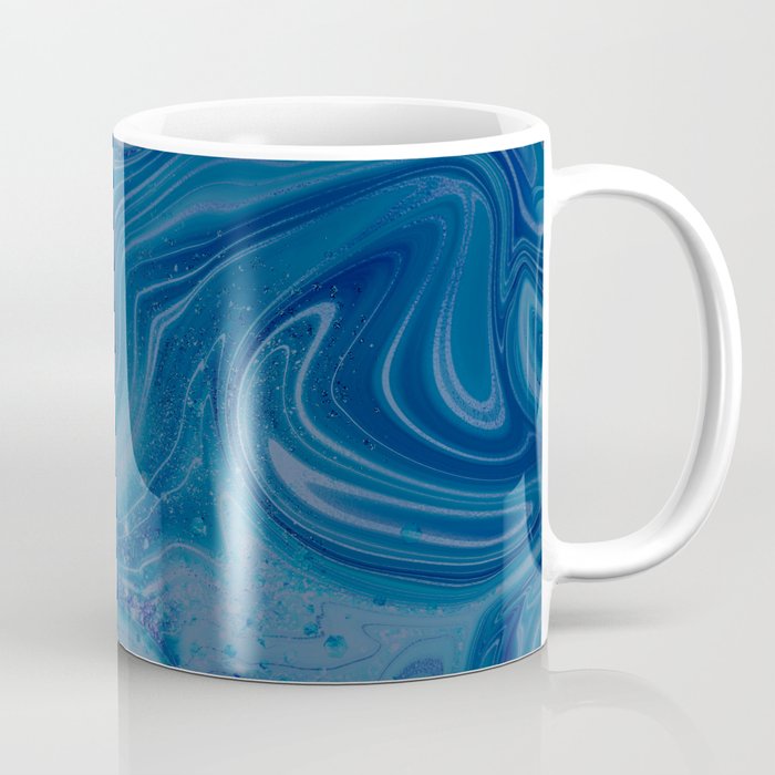 Sapphire Blue Crystal Swirl    Coffee Mug
