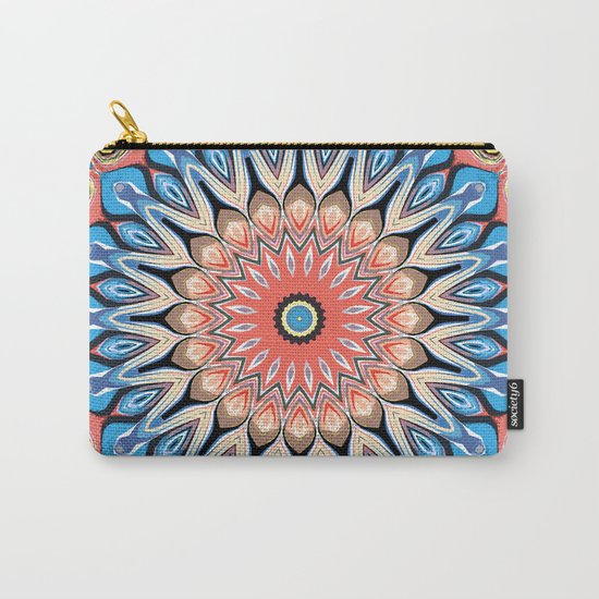 Abstract Flower Mandala Carry-All Pouch