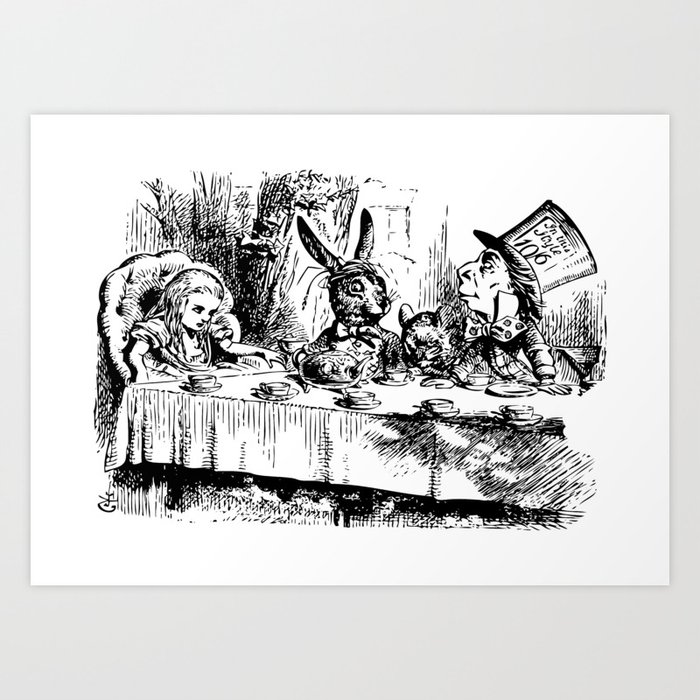Alice in Wonderland | Mad Hatters Tea Party | Vintage Alice | Art Print