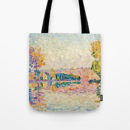 Paul Signac "Samois, Etude no. 6" Tote Bag | Etude, Painting, Landscape, Signac, Countryside, Paulsignac, Samois, River, Study 