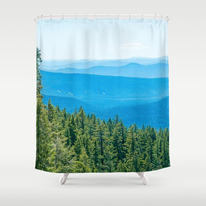Artistic Brush Grainy Scenic View Of Rolling Hills Mountains