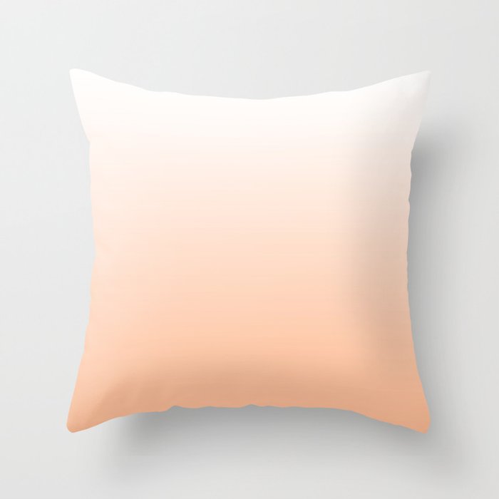 Peach Ombre Throw Pillow