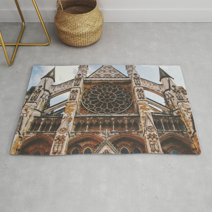Great Britain Photography - Old Church In Westminster London Rug