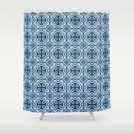 Portuguese Tiles - Classic Blue Shower Curtain